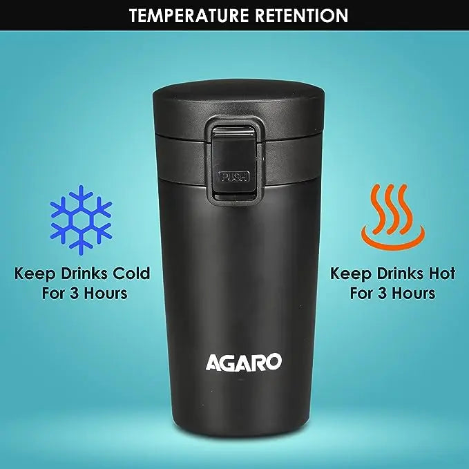 AGARO Elite Travel Mug 300ml Black - Image #5