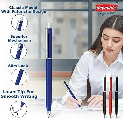 Reynolds JETTER BP CLASSIC : 1 CT BOX - BLUE | Ball Point Pen for Gift | Professional Ball Pens with Superior Writing Experience | Ball Pens for Swift Writing | 0.7mm Tip Size - Image #3