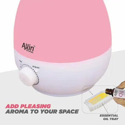 Allin Exporters J66 Ultrasonic Humidifier Cool Mist Air Purifier for Dryness, Cold & Cough Large Capacity for Room, Baby, Plants, Bedroom (2.4 L) (1 Year Warranty)
