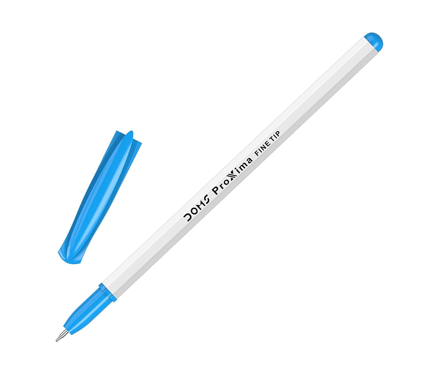 Doms Proxima Ball Pen Jar Pack | Fine Tip Ball Pen | Smooth Writing with Comfortable Grip | Lightweight & Simple Body Design | (Blue, Black, Red Ink,10 Pens Pack)