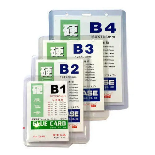 Digismart Glue Cards ( Pack of 50 Pcs) Clear  ID Card Name Badge Holder Waterproof for Offices, Schools, Conferences, Seminars - Image #1