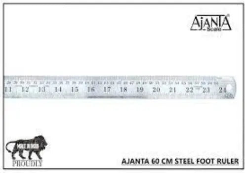 Ajanta Cross Steel Foot ruler 60cm ( 24 INCH ) - Scoffco