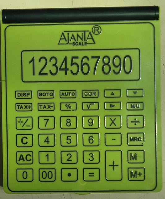 Super Ajanta Yogi 987 Plastic Calculator Cover 1 Card Holder (Set of 1, Green)
