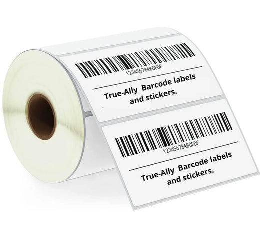 KIYA 65X35 Barcode Label Sticker  - 65mm x 35mm - 1 Ups - 1000 Labels Per Roll - White Self Adhesive Sticker for Printing Barcoding (1 Roll Per Pack (1000 Labels)) - Image #1