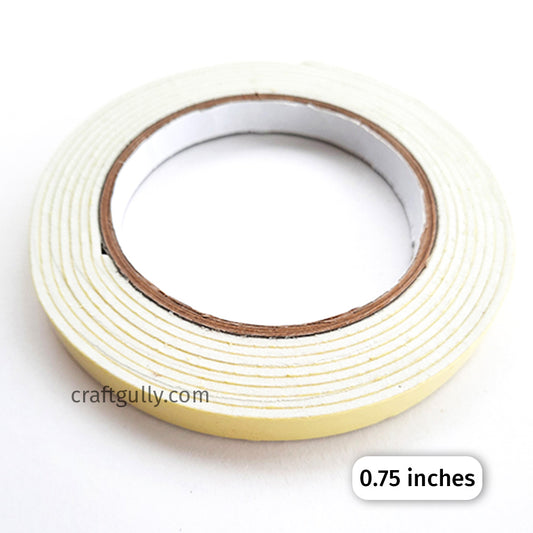 Digismart Double-Sided Foam Tape 3/4" - Strong Adhesive for All Surfaces