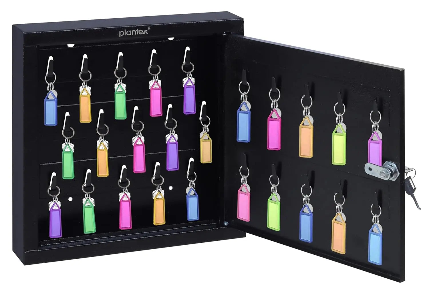 48 KEY CHAIN BOX ALUMINUM & PLASTIC WITH LOCK Storage Box/Key Cabinet Key-Holders with Lock for Home/Key Holder for Home/Hotel 12.5 x 8.25 x 2.5 INCH - Image #1