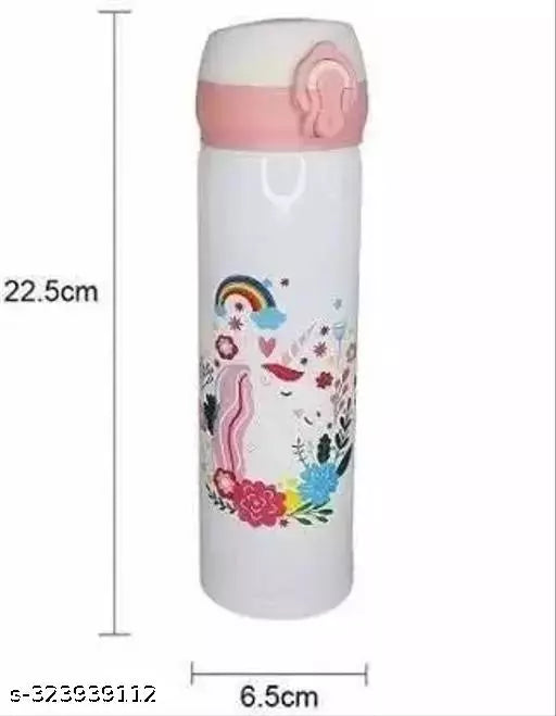 AMKAY Vacuum Bottle Leakage Proof Lid Flask for Hot & Cold Tea Coffee Water for Kids 500 ml Water Bottle (Set of 1, Multicolour)