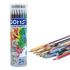 DOMS PENCIL COLOUR 24SH FULL SIZE ROUND TIN