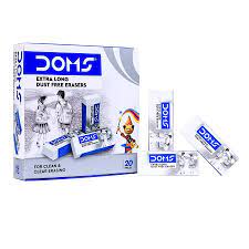 DOMS EXTRA LONG DUST FREE ERASER 20 PCS PACK