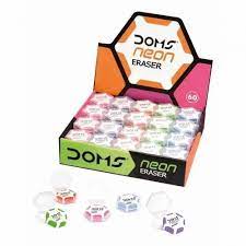 DOMS NEON HEX ERASER DUST FREE 60 PCS PACK