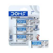 DOMS EXTRA LONG ERASER DUST FREE 3 PCS BLISTER PACK