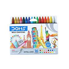 DOMS LONG WAX CRAYONS 12 SHADES