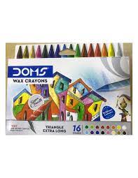 DOMS LONG WAX CRAYONS 16 SHADES