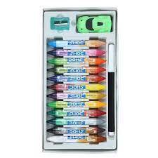 DOMS BI-COLOR WAX CRAYONS 24SH