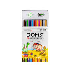 DOMS PLASTIC CRAYONS 14 SHADES BOX PACK