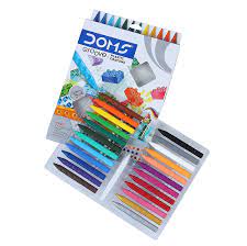 DOMS GROOVE PLASTIC CRAYONS 12 SHADES