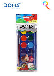 DOMS WATER COLOR CAKES 12 SHADES (30MM)