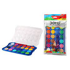 DOMS WATER COLOR CAKES 24 SHADES (30MM)