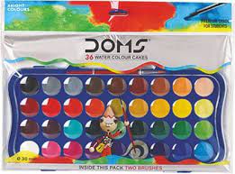 DOMS WATER COLOR CAKES 36 SHADES (30MM)