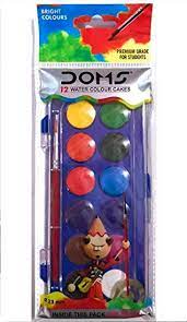 DOMS WATER COLOR CAKES 12 SHADES (23MM)