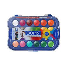 DOMS WATER COLOR CAKES 24 SHADES (23MM)