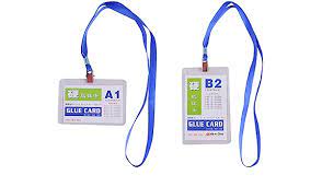 Digismart Glue Cards ( Pack of 50 Pcs) Clear  ID Card Name Badge Holder Waterproof for Offices, Schools, Conferences, Seminars