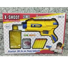 Yellow And Blue Kids SGT X-Shoot Gun Toy