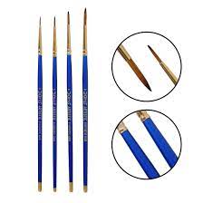 Doms Artistic Synthetic Brush Round SR 8 Paint Brush Set (Set of 5 Pcs) | Long Handle with Seamless Ferrule & Long Bristales