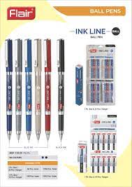 Flair Ink Line Ball pen [Blue ink] [Pack of 10] 0.6mm Long Point