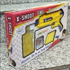 Yellow And Blue Kids SGT X-Shoot Gun Toy