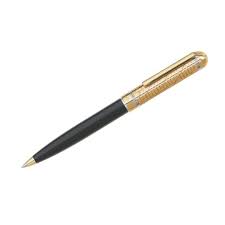 Pierre Cardin Crest Matte Black Finish Exclusive Ball Pen - Blue, Pack Of 1