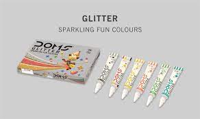 DOMS GLITTER GLUE TUBE 15ML RAINBOW ASSORTED COLOUR 10 SHADES