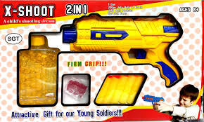 Yellow And Blue Kids SGT X-Shoot Gun Toy