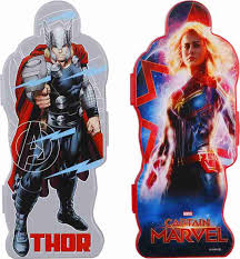 SKI SUPER HERO PENCIL BOX SET CAPTAIN MARVEL, THOR Art Plastic Pencil Boxes PACK OF 1 MULTICOLOUR