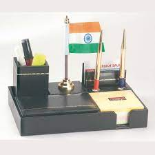 Kebica pen stand 604 sg leather flag 6.5" x 10"