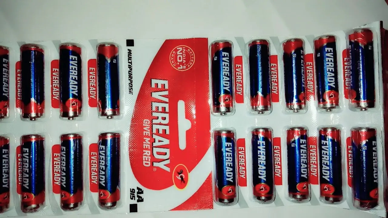 EVEREADY AA 915 MULTIPURPOSE LEAKPROOF 1.5 Volts Blue Battery Pencil cells PACK OF 12 - Image #2