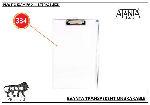 Ajanta Transparent 334 Exam Pad - Scoffco Perfect for Martin Luther King Jr. Day 2025