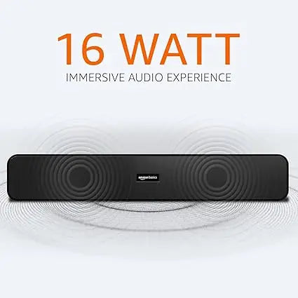 Amazon Basics 16W Bluetooth Soundbar Speaker with 1200mah Battery, BT v5.3, Aux, USB Port for Mobile, PC, Tablets, and Laptops - Image #4