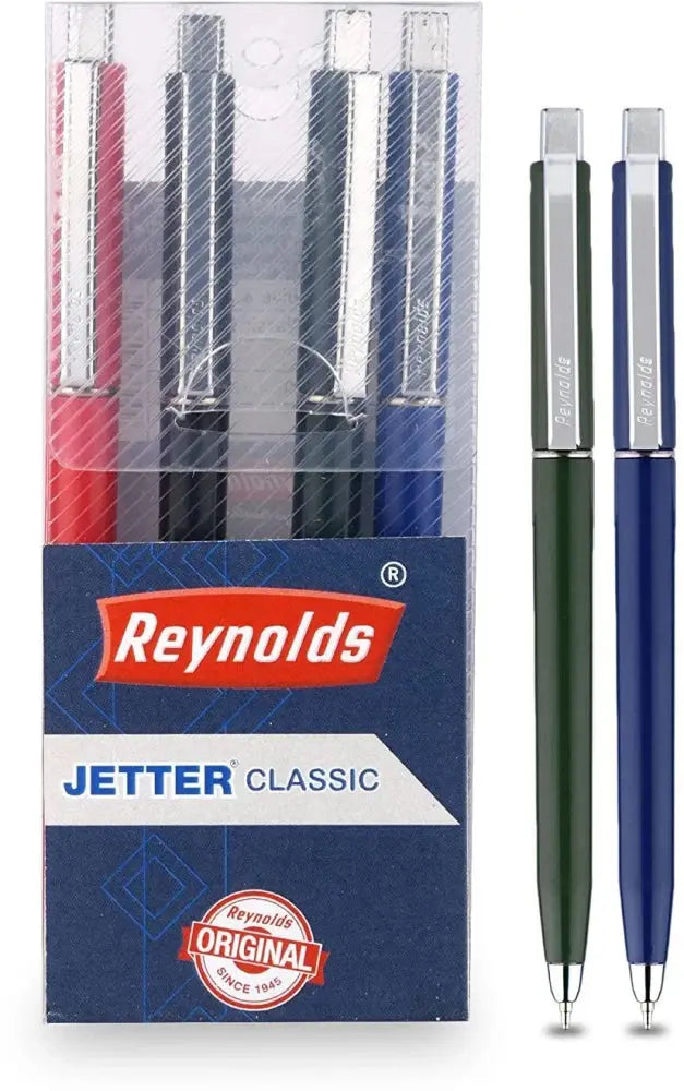 Reynolds JETTER BP CLASSIC : 1 CT BOX - BLUE | Ball Point Pen for Gift | Professional Ball Pens with Superior Writing Experience | Ball Pens for Swift Writing | 0.7mm Tip Size - Image #5