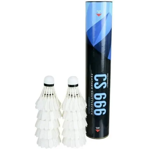 Cosco CS 666 Feather Badminton Shuttlecock PACK OF 10 - Image #1