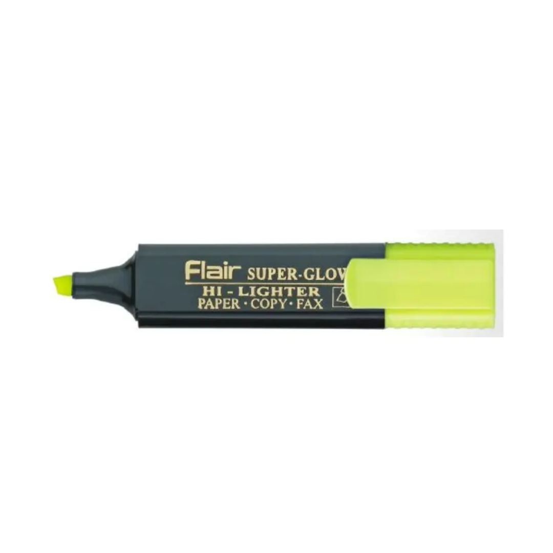 FLAIR Super Glow Highlighter with Correction Pen  (Set of 5, Multicolor)