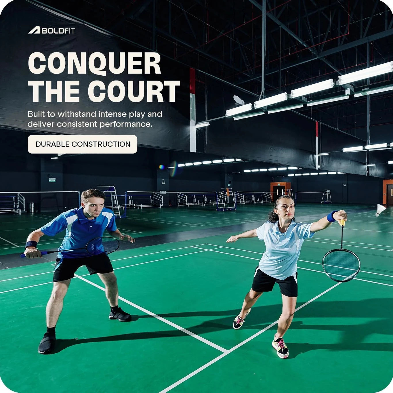 BOLDFIT Badminton Racquet with Cover Blue Strung Badminton Racquet (ASL)