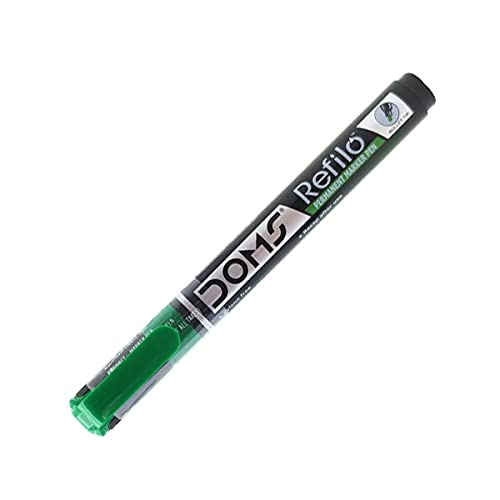 Doms Refilo Non-Toxic Hi-Tech Refillable Permanent Marker Pen (Green)