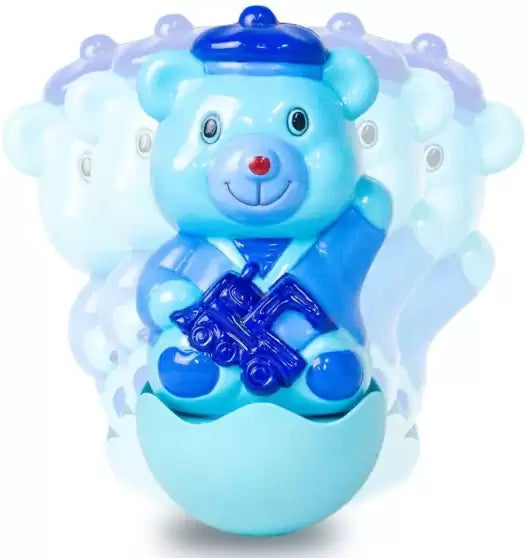 Hello Teddy Roly Poly Push and Shake Wobbling Bell Sounds Musical Rattling  toy