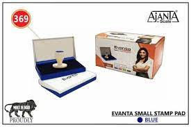 Ajanta Plastic Material Blue BIG SIZE STAMP PAD EVANTA 369, For Stamping