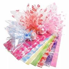Amkay Gift Packing Transparent Sheet 50x70 ( Pack of 10 Sheets ) Printed Transparent Sheets Cellophane Gift Wrapper ( Assorted Colours )