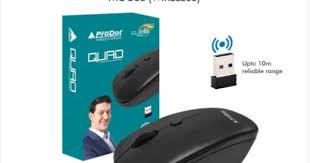 ProDot Quad(Made in India) Wireless Mouse, 2.4GHz with Nano receiver, 4 buttons (Matte)