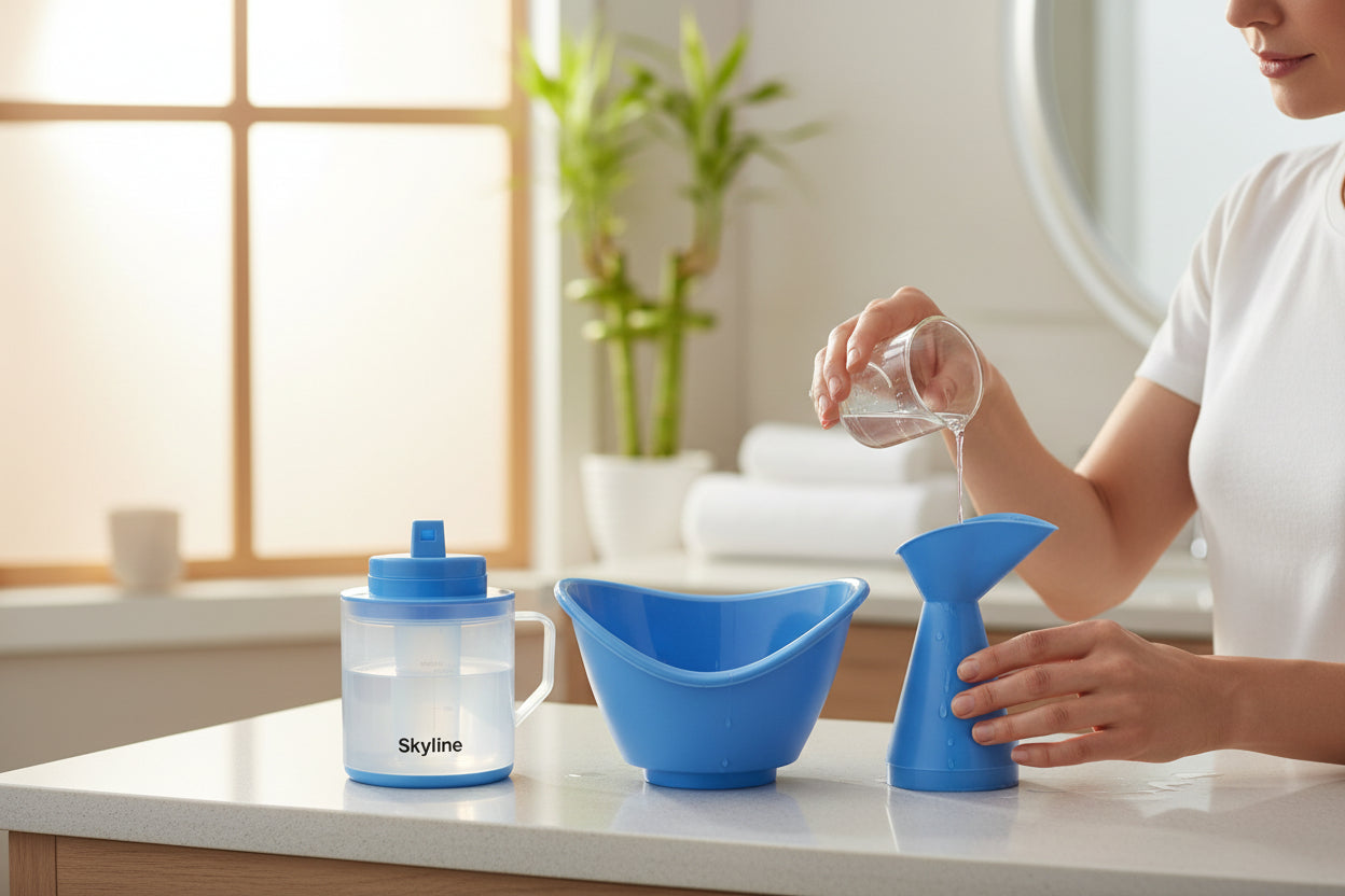 Skyline Steam Inhaler 200ml Breathe Easy with Soothing Steam Therapy VTL-9922