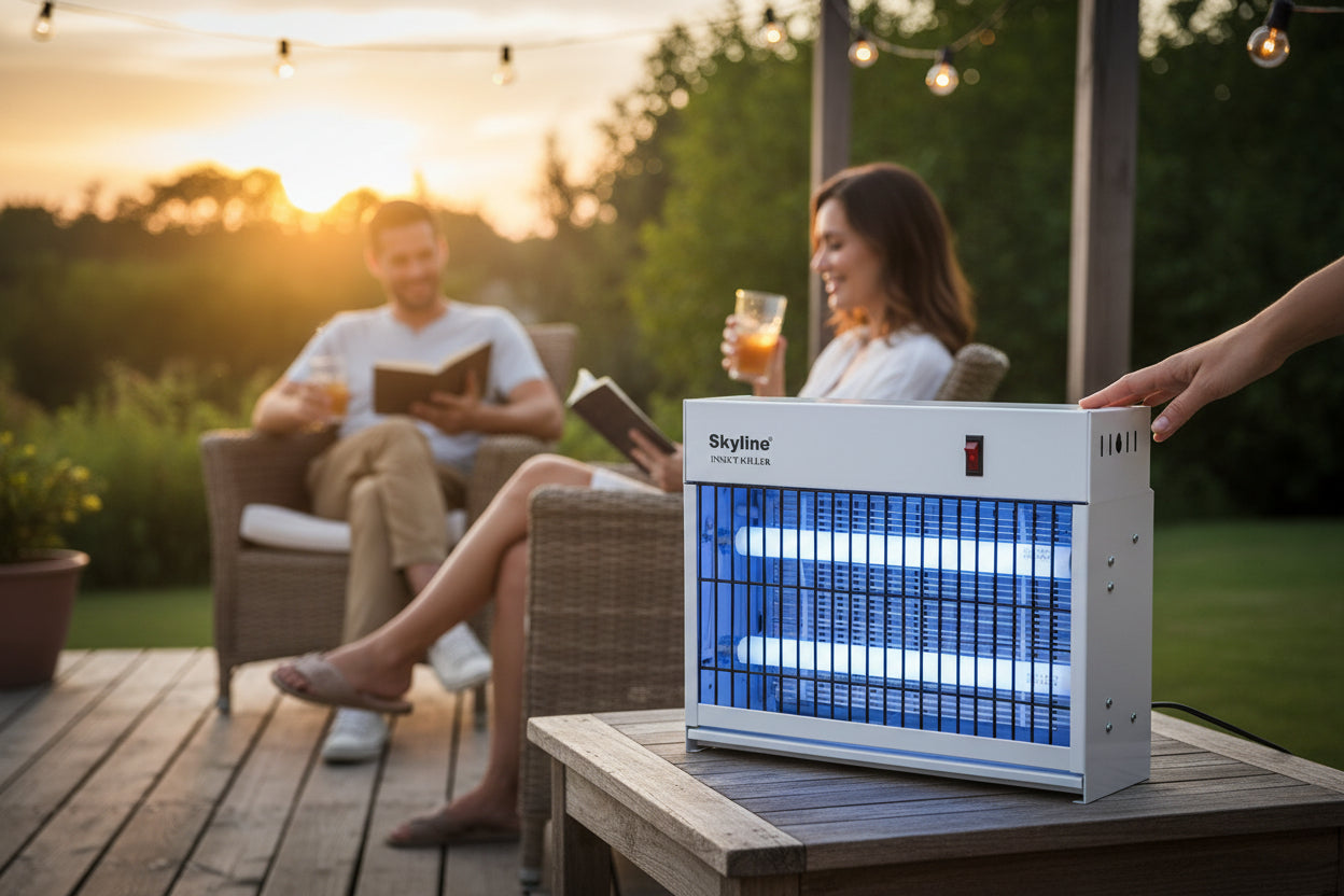 Skyline Insect Killer with Dual 10W Tubes – 1.25 ft Effective Bug Zapper VTL-8001