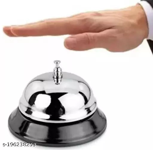 Kebica Silver Non Electric Calling Bell for Government Office, Clinic, Bank Clerk Wireless Door Chime